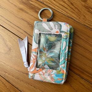 Vera Bradley small card wallet with key ring